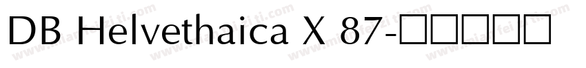 DB Helvethaica X 87字体转换
